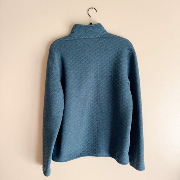 Eddie Bauer Blue Quilted Half Zip Pullover Sweatshirt Jacket Medium Gorp Outdoor - Picture 6 of 7